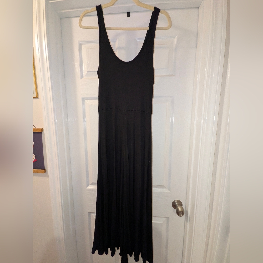 Marine Layer Black Scoop-Back Maxi Dress